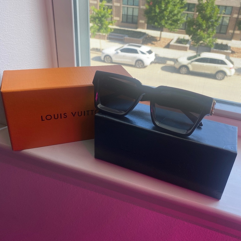 Louis Vuitton Black and Gold Sunglasses